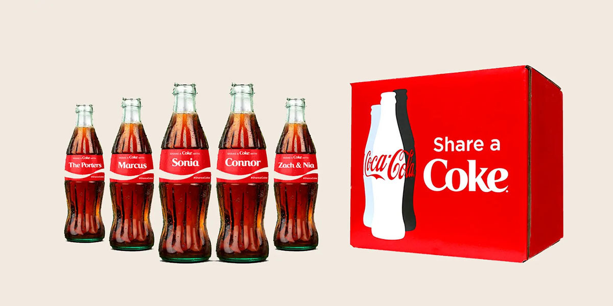 کمپین Share a Coke کوکاکولا - مثالی از کمپین 360