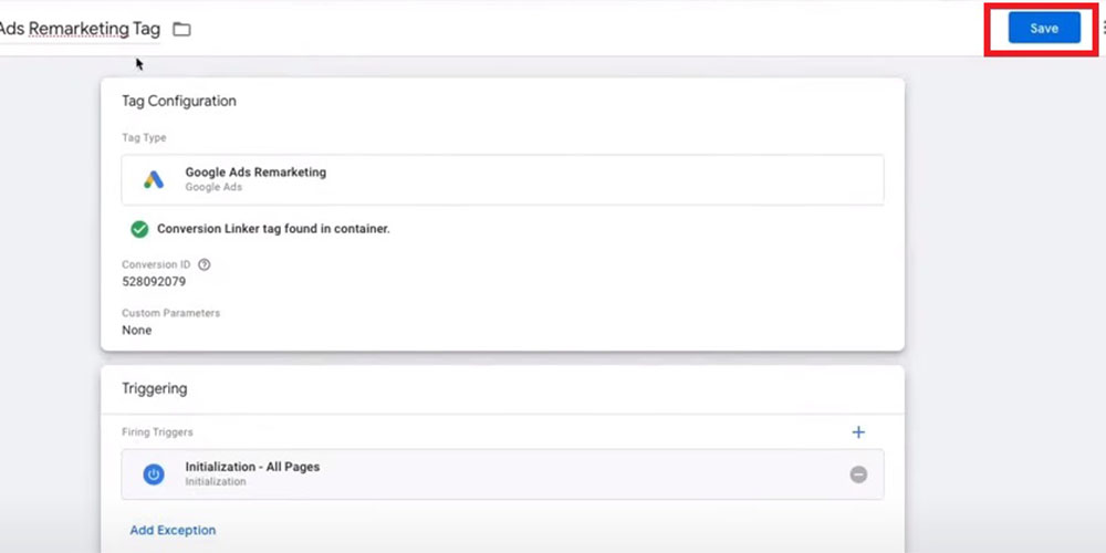 آموزش ریمارکتینگ با google tag manager - مرحله یازدهم