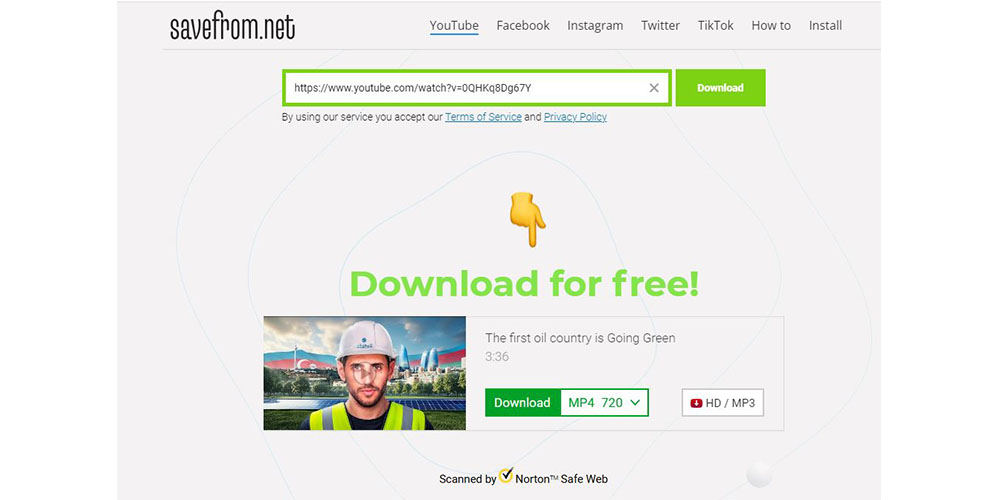 دانلود از یوتیوب با savefrom