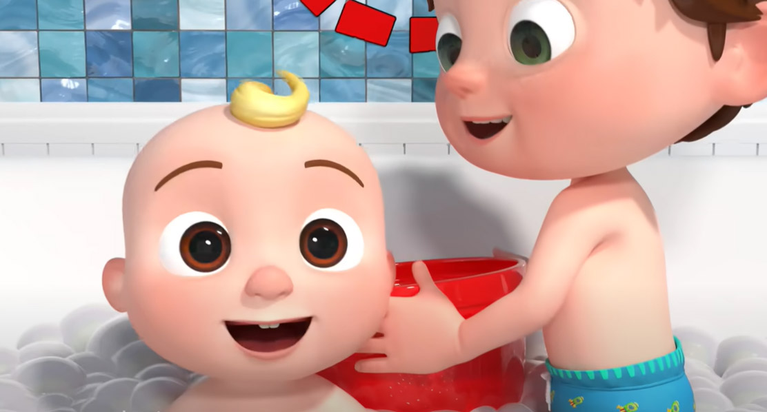 ویدیو آموزشی Bath song که به کودکان آموزش میدهد حمام کنند و تمیز باشند