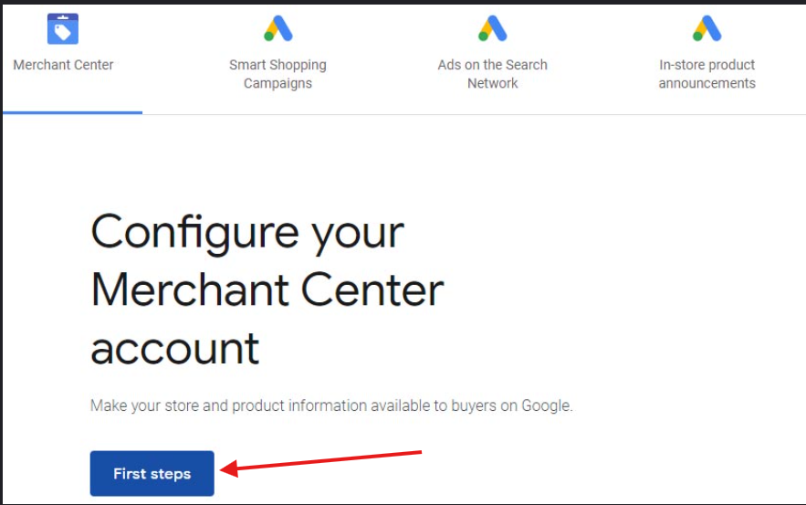 ساخت حساب Google Merchant Center