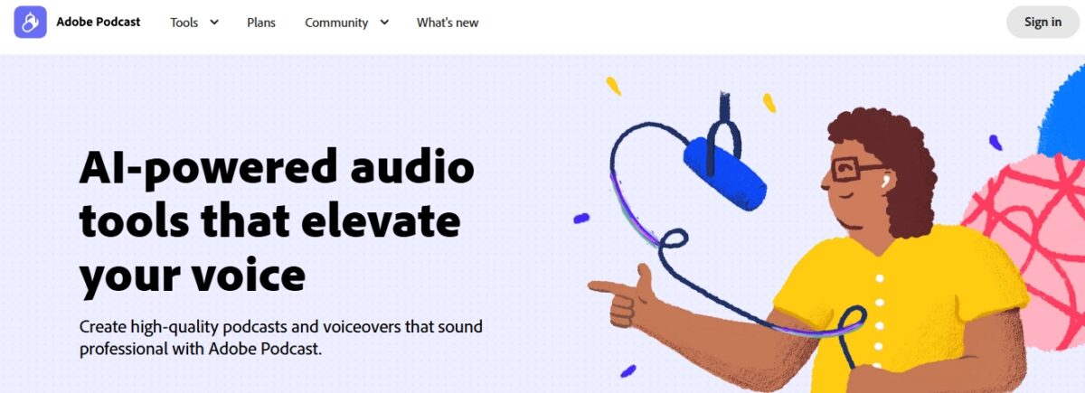 ابزار سوم: Adobe Podcast