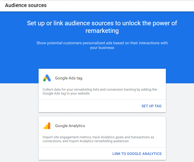 Set up an audience source