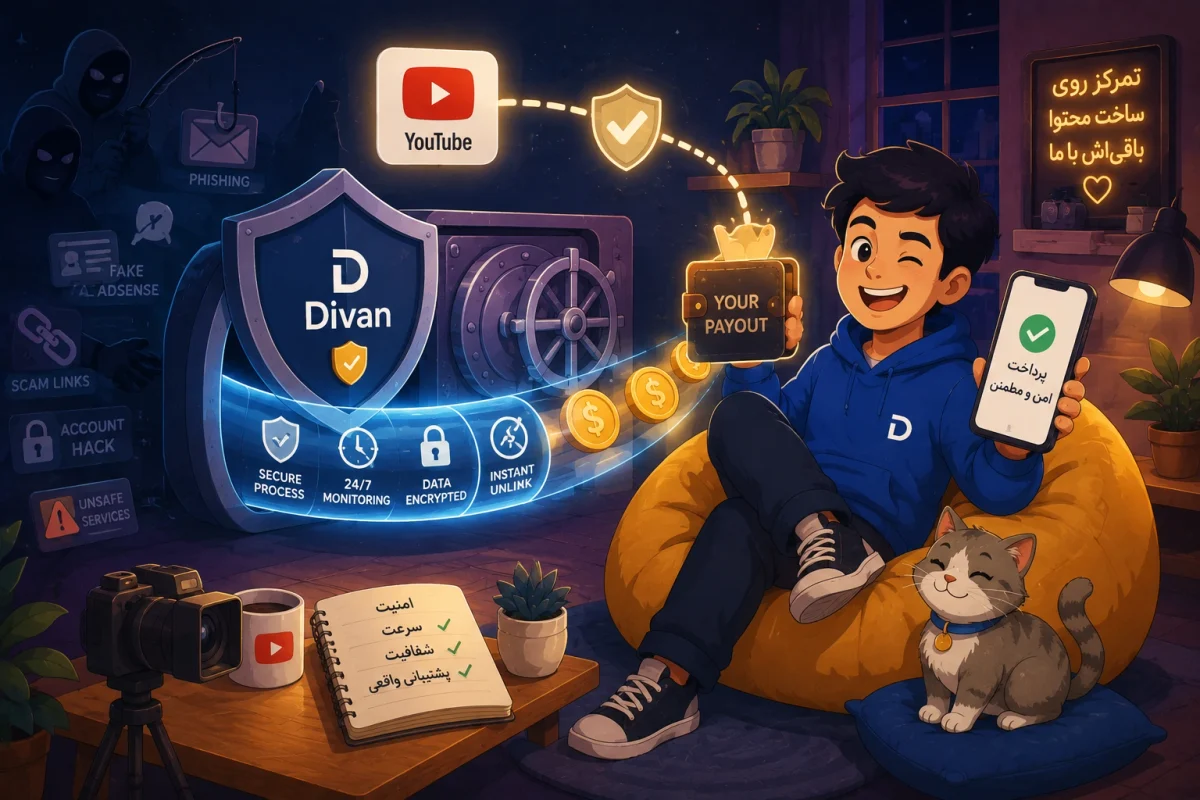 امنیت نقد کردن درآمد یوتیوب