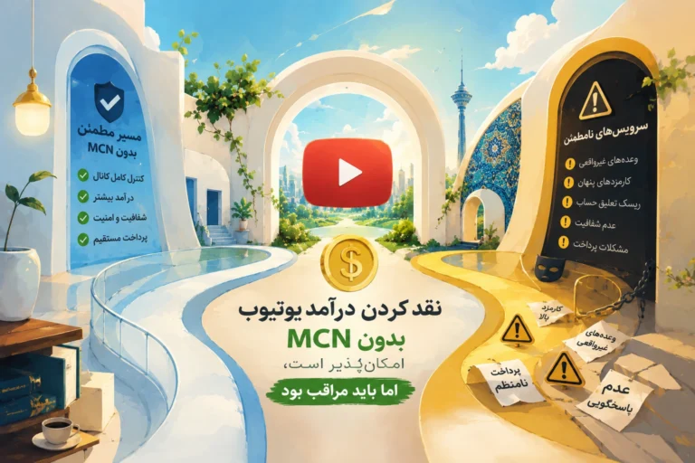آیا بدون MCN هم میشه درامد یوتیوب رو نقد کرد