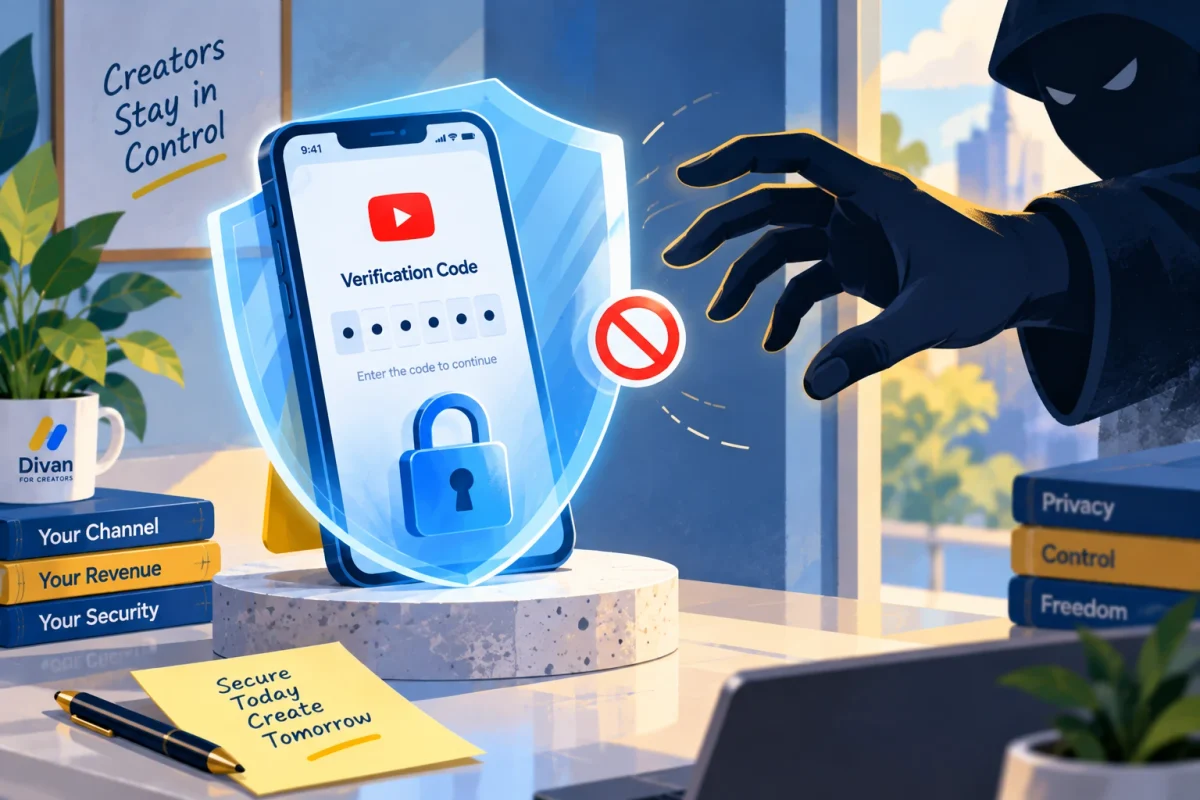 امنیت کد تایید دومرحله‌ای کانال یوتیوب