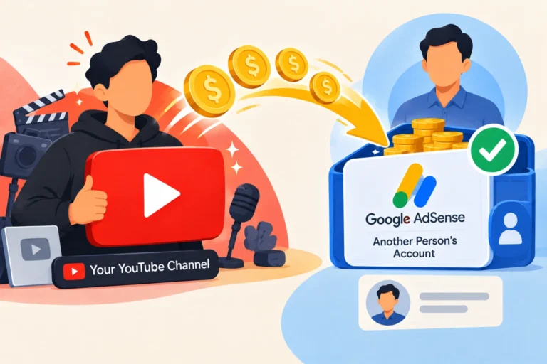 استفاده از AdSense شخص دیگر برای درآمد یوتیوب
