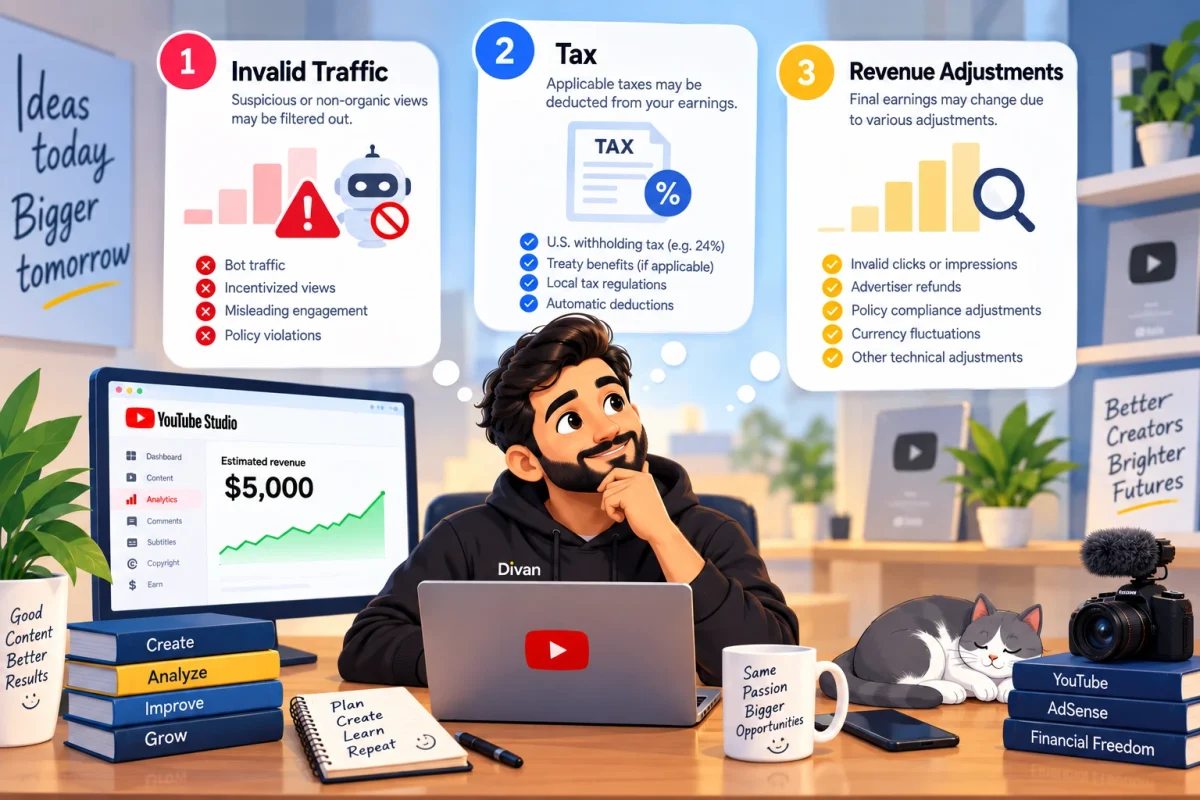 دلایل کاهش درآمد نهایی یوتیوب