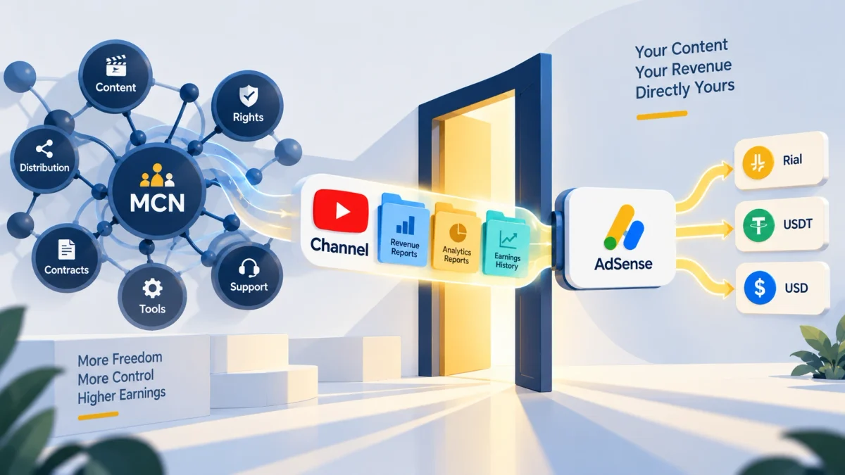 خروج از MCN و اتصال کانال به AdSense