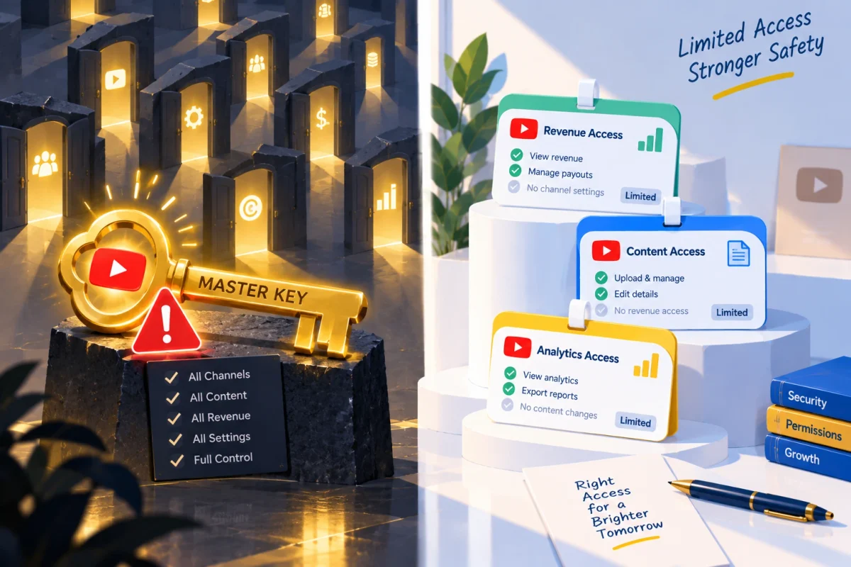 تفاوت دادن Password و Channel Permissions یوتیوب