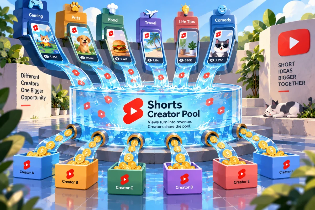 نحوه محاسبه Creator Pool درآمد YouTube Shorts